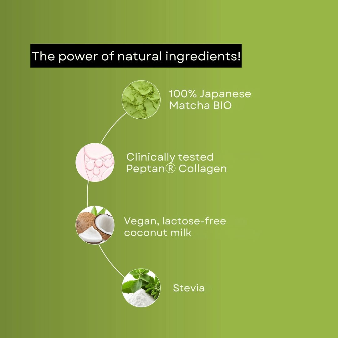 Matcha Latte Collagène - concentration & énergie, peau, antioxydation 280g
