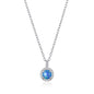 Synthetic Blue Opal Necklace Created with Zircondia® Crystals