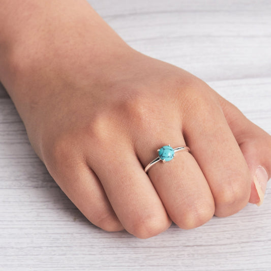 Synthetic Turquoise Adjustable Ring