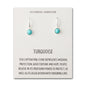 Synthetic Turquoise Drop Earrings with Quote Card