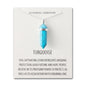 Synthetic Turquoise Gemstone Necklace with Quote Card