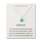 Synthetic Turquoise Necklace with Quote Card