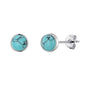 Synthetic Turquoise Stud Earrings
