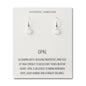 Synthetic White Opal Drop Earrings with Quote Card
