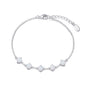Synthetic White Opal Gemstone Bracelet