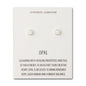 Synthetic White Opal Stud Earrings with Quote Card