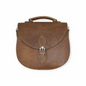 Handmade Tannery Leather Saddle Bag - Tan
