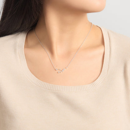 Collier Constellation Zodiaque Taureau et Carte Citation avec Cristaux Zircondia®