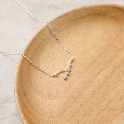Collier Constellation Zodiaque Taureau et Carte Citation avec Cristaux Zircondia®