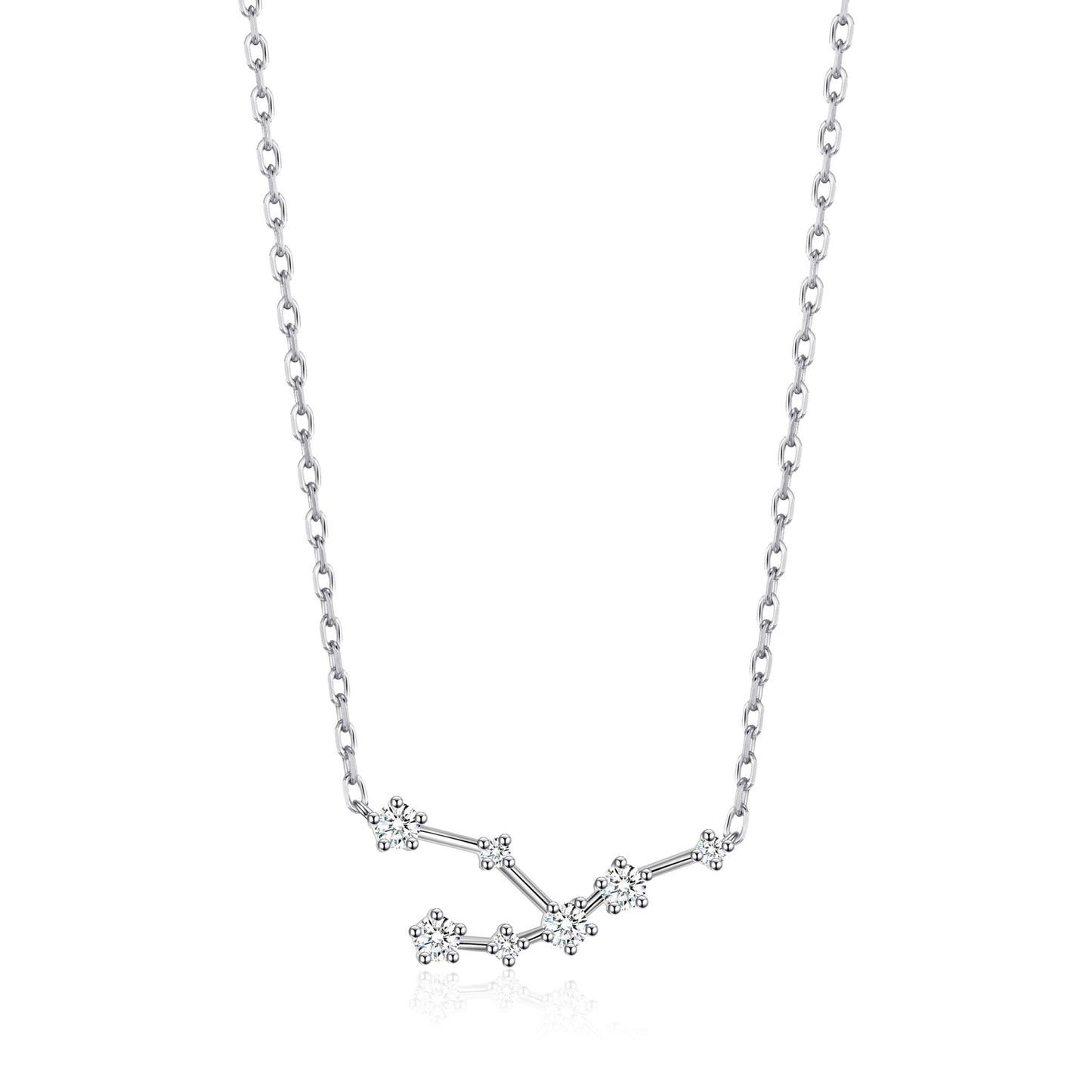 Taurus Star Sign Zodiac Constellation Necklace with Zircondia® Crystals