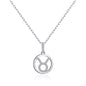 Taurus Star Sign Zodiac Necklace with Zircondia® Crystals
