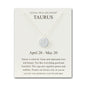 Taurus Zodiac Star Sign Disc Necklace Created with Zircondia® Crystals