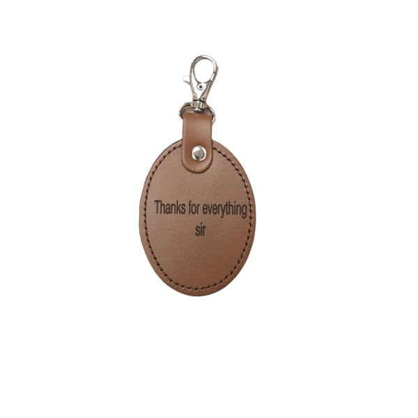 Engraved Leather Teacher Charm