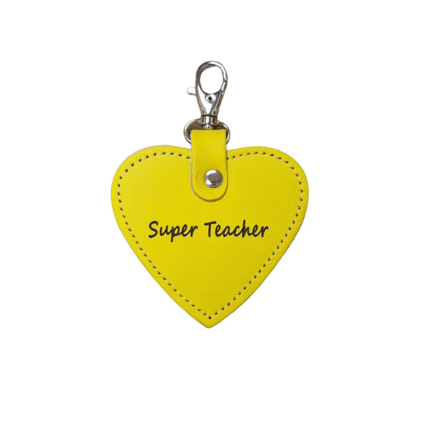 Engraved Leather Teacher Charm