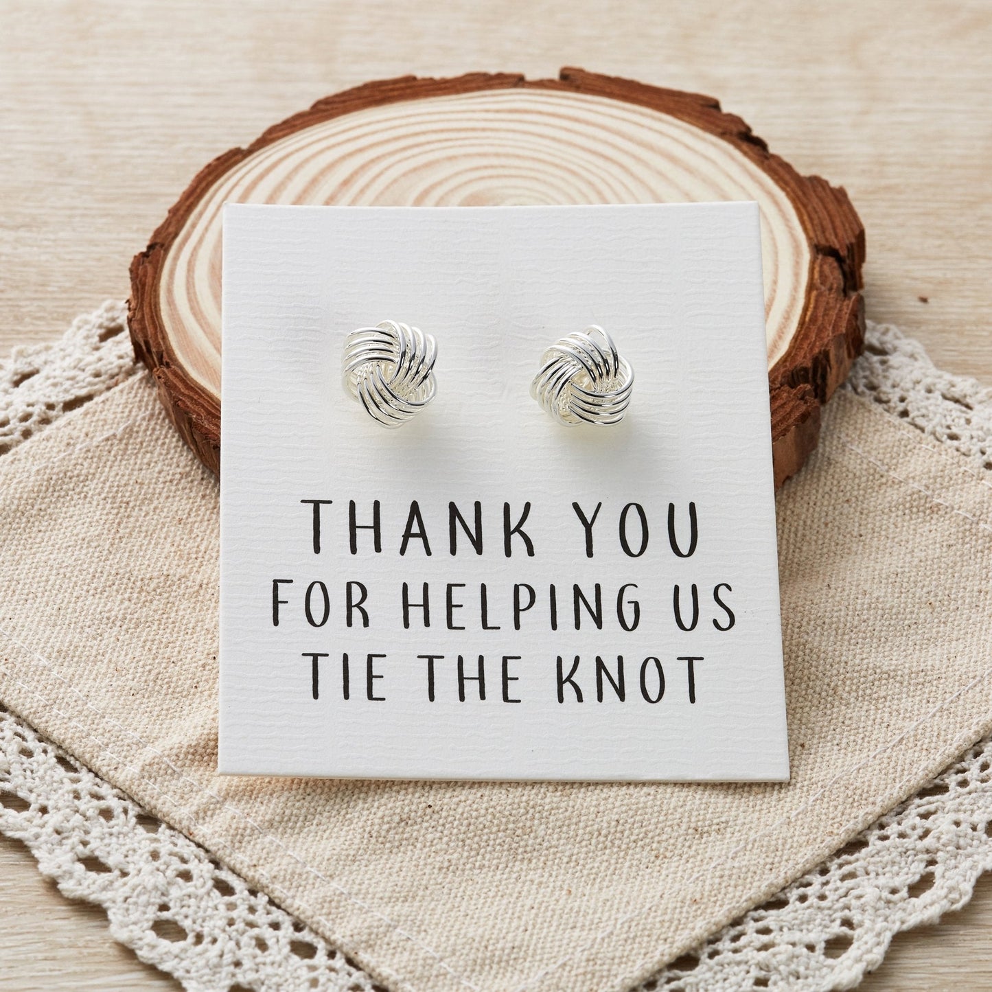 Thank You for Helping us Tie The Knot Wedding Cufflinks