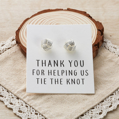 Thank You for Helping us Tie The Knot Wedding Cufflinks