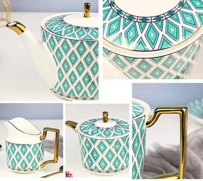 The Edwardian Emerald Bone China Tea Set