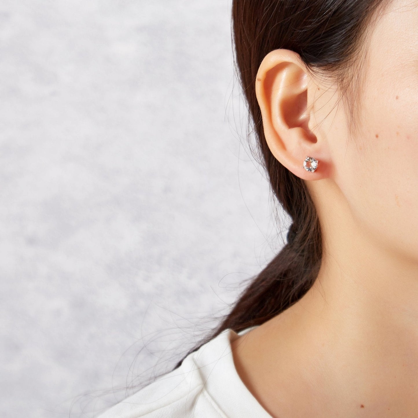 Three Pack of Rose Gold Plated 4mm, 5mm & 6mm Earrings Created with Zircondia® Crystals