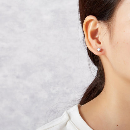 Three Pack of Rose Gold Plated 4mm, 5mm & 6mm Earrings Created with Zircondia® Crystals