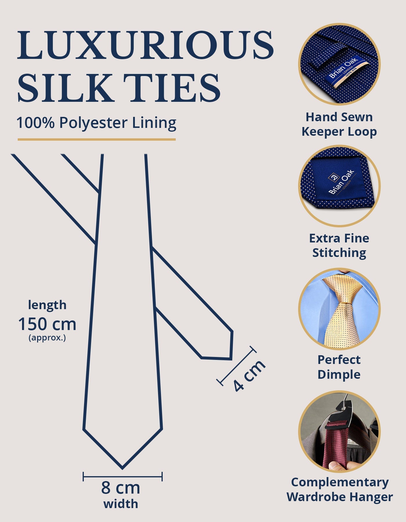 Maroon and Navy Check Silk Tie