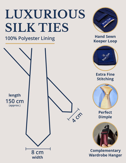 Navy and Blue Floral Silk Tie