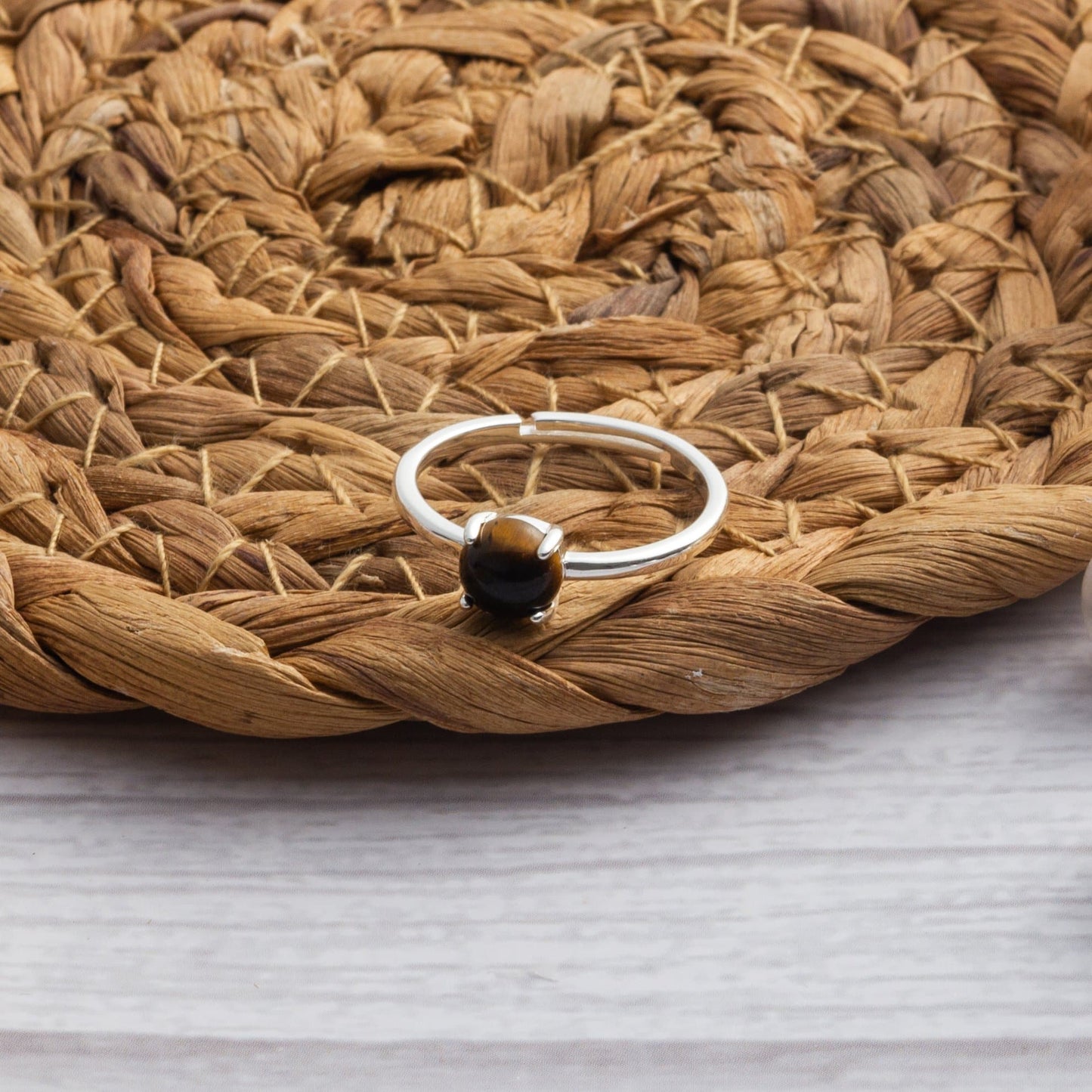 Tigers Eye Adjustable Ring