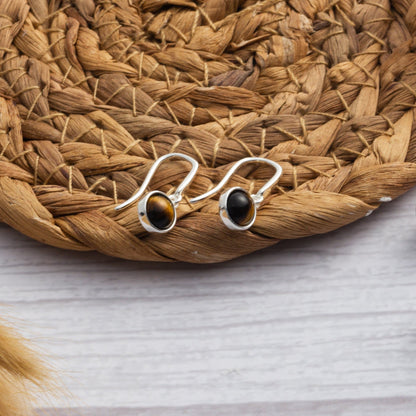 Tiger's Eye Drop Earrings