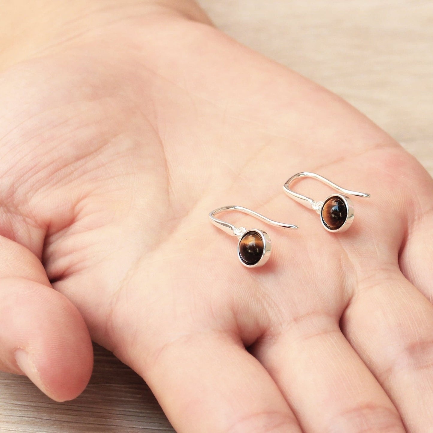 Tiger's Eye Drop Earrings