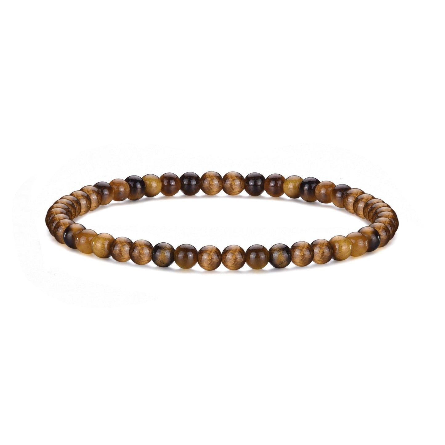 Tigers Eye Mini Beaded Gemstone Stretch Bracelet