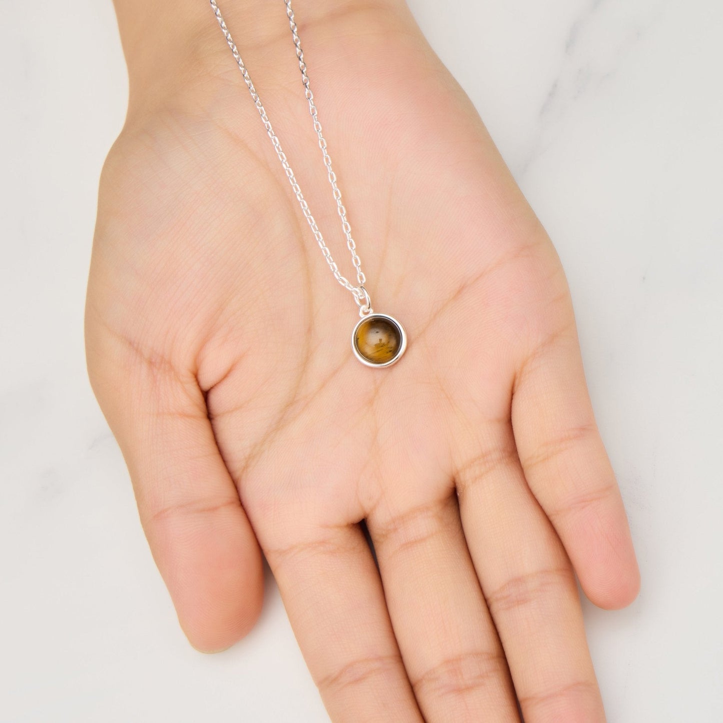Collier Œil de Tigre avec Carte Citation
