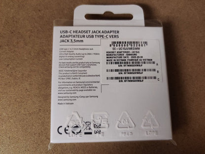 Samsung USB-C to 3.5mm Jack Adapter - White (For Samsung only)