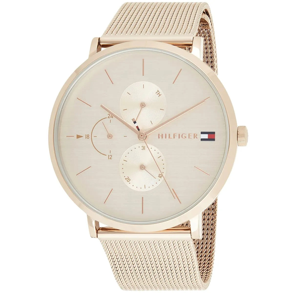 Montre en maille or rose Tommy Hilfiger 1781944 Jenna pour femme
