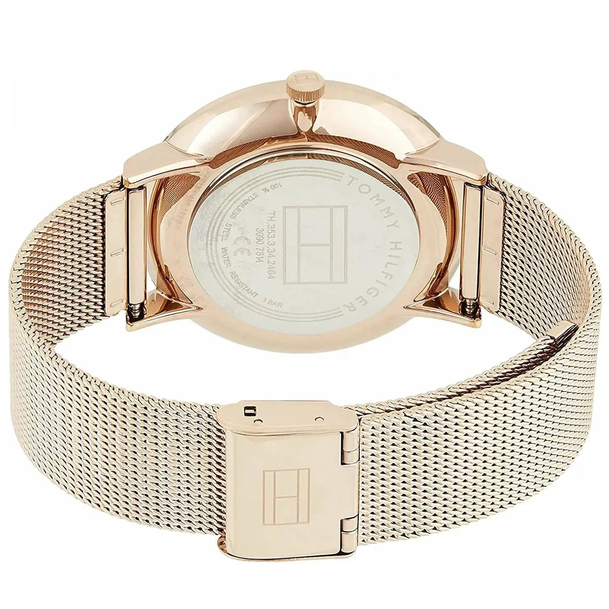 Montre en maille or rose Tommy Hilfiger 1781944 Jenna pour femme