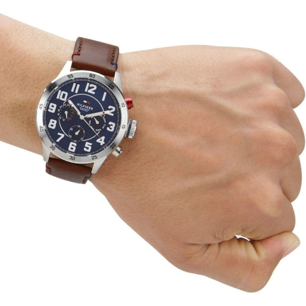 Montre Tommy Hilfiger 1791066 Trent en cuir marron pour homme