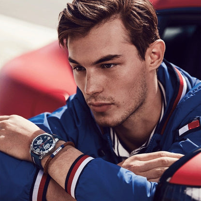 Montre Tommy Hilfiger 1791476 Decker pour homme avec bracelet en silicone bleu