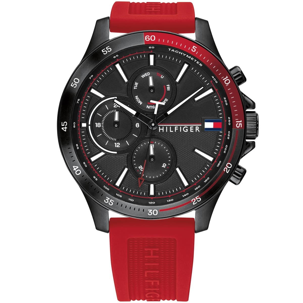 Montre Tommy Hilfiger 1791722 Bank Homme Silicone Rouge