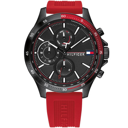 Montre Tommy Hilfiger 1791722 Bank Homme Silicone Rouge