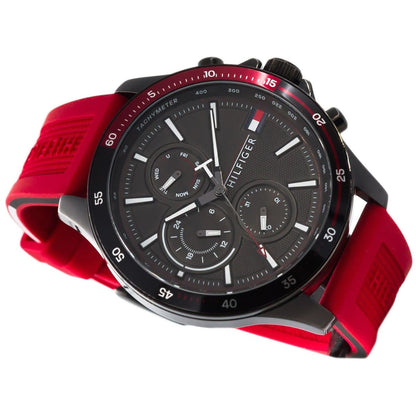 Montre Tommy Hilfiger 1791722 Bank Homme Silicone Rouge