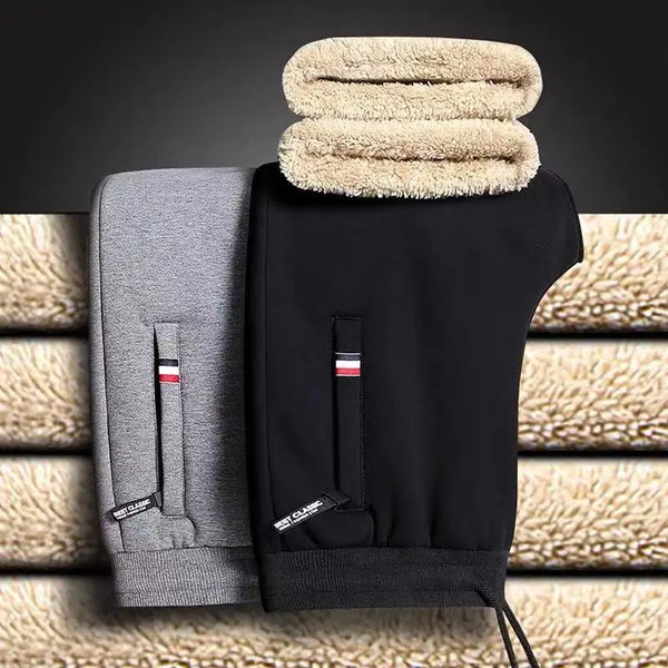 Pantalon décontracté chaud en laine d'agneau