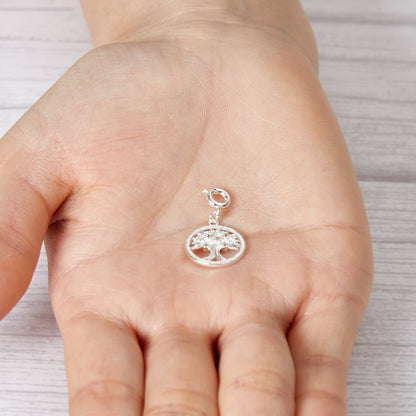Tree of Life Charm Created with Zircondia® Crystals