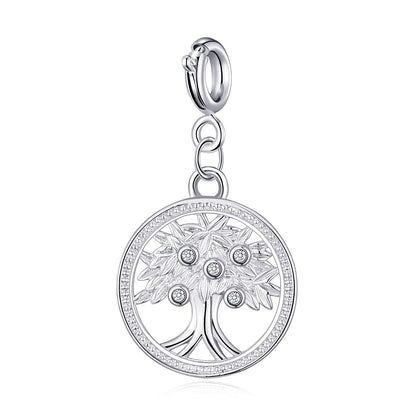 Tree of Life Charm Created with Zircondia® Crystals
