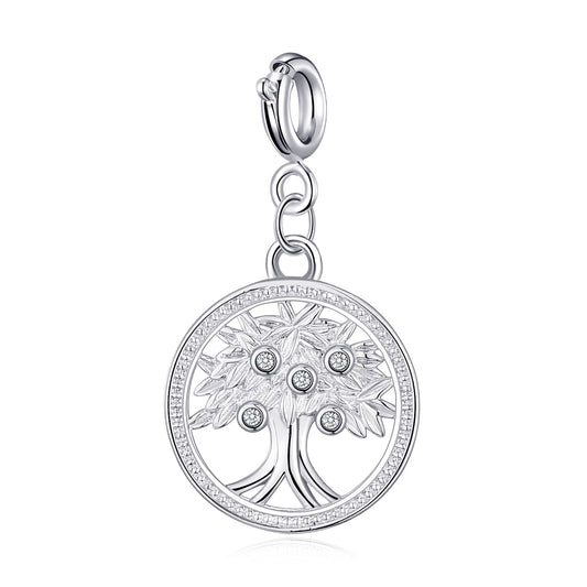 Tree of Life Charm Created with Zircondia® Crystals