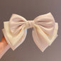 Triple satin bow hair clip