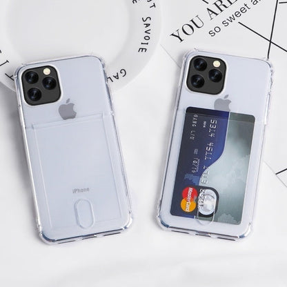 Soft TPU Clear Case With Card Slot - For iPhone 14 Plus