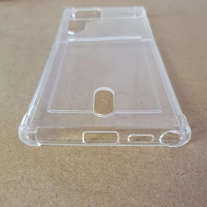 Soft TPU Clear Case With Card Slot - For Samsung S22 Ultra