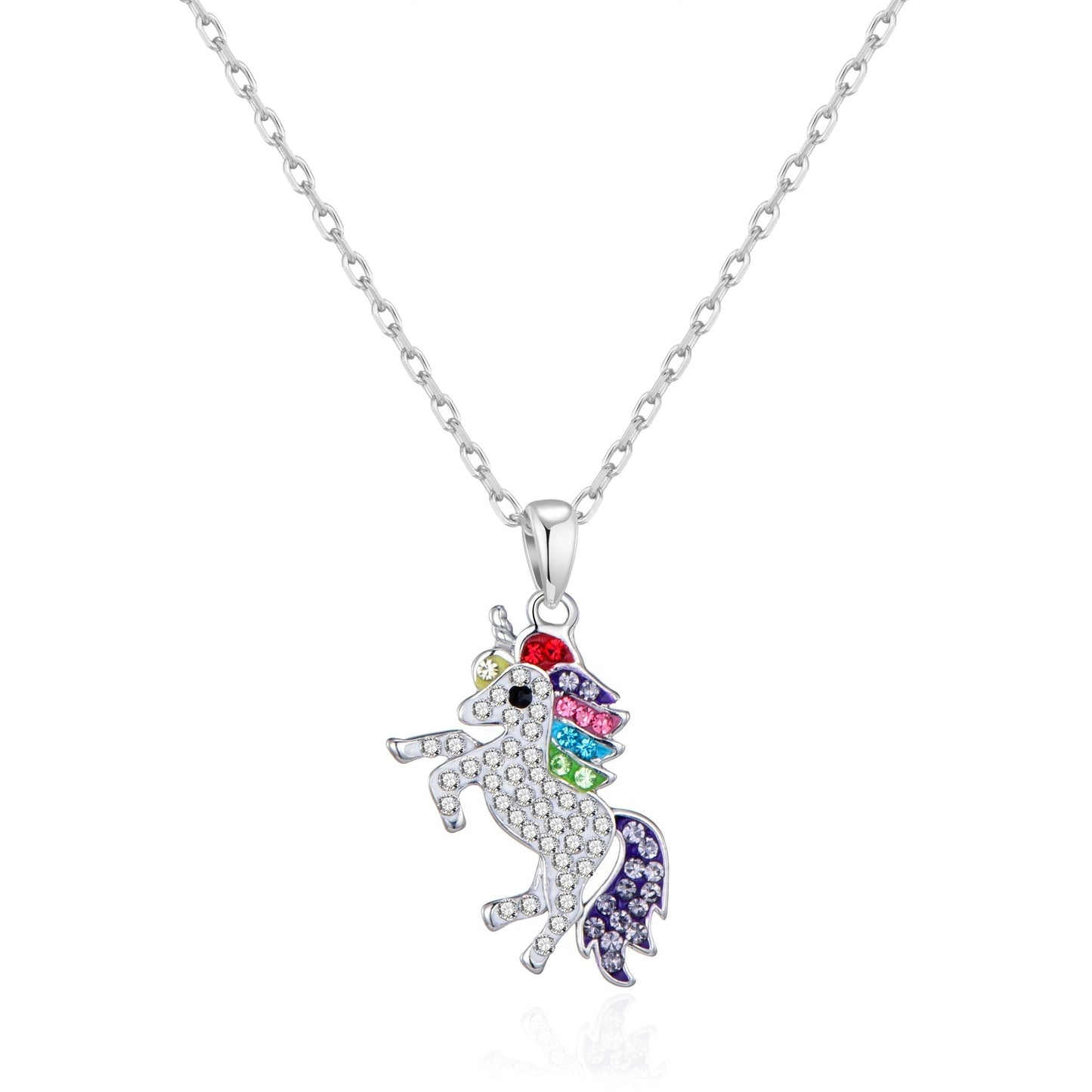 Unicorn Necklace with Zircondia® Crystals