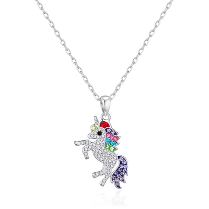 Unicorn Necklace with Zircondia® Crystals