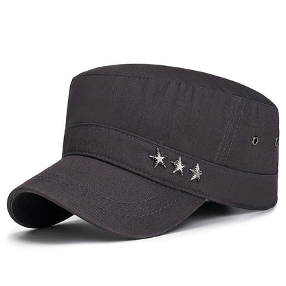Mens Cap Army Hat Cadet Castro Military Patrol Baseball Autumn Hat Adjustable UK