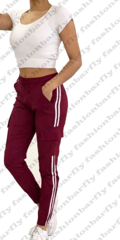 Ladies Combat Cargo Trouser Stretch Elasticated Waist Cotton Blend Cargo Pant