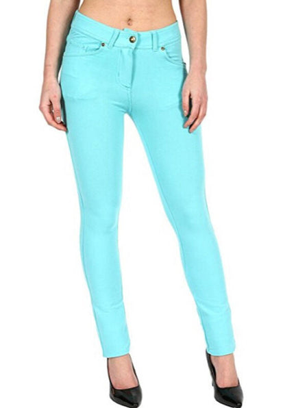 Pantalon Jegging Femme Taille Plus Extensible Slim Poches UK Tailles 8-26